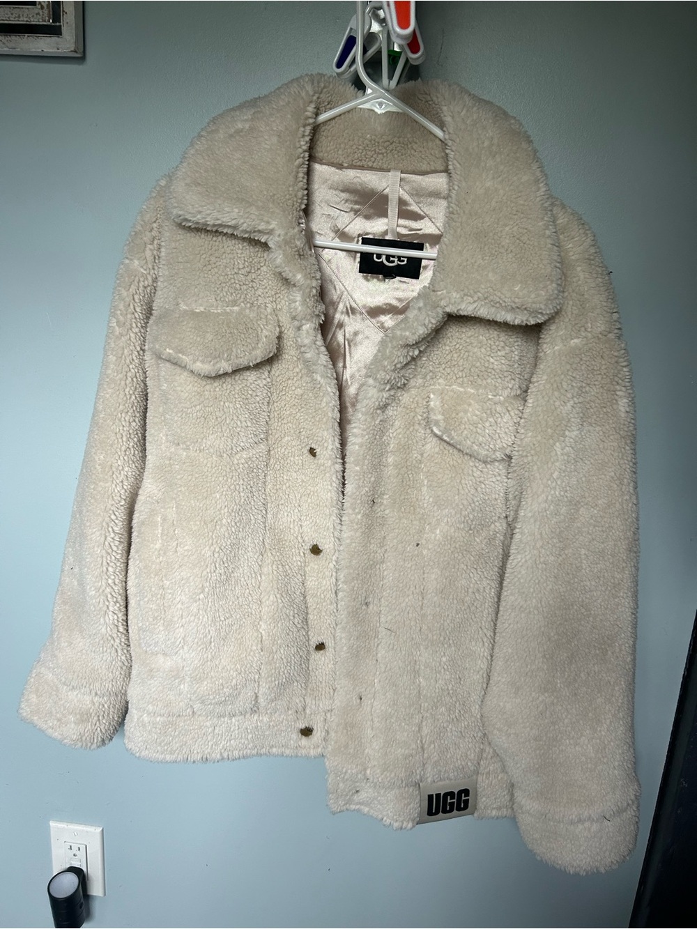UGG Women's Cream Teddy Sherpa Jacket